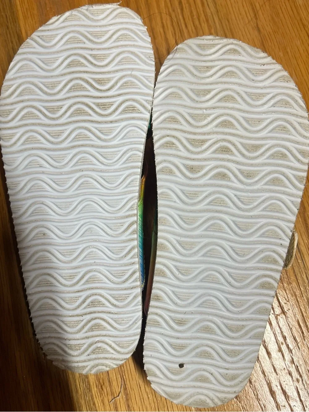 The Children's Place Iridescent Rainbow Cross-Strap Sandals